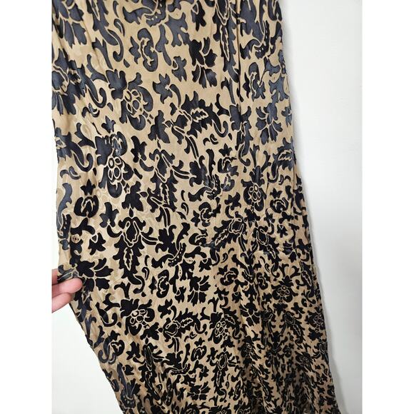 Vtg 2pc Midi Dress 10 Romantic Fairy Grunge Whimsygoth Cowl Neck Burnout Flaw - Picture 13 of 16